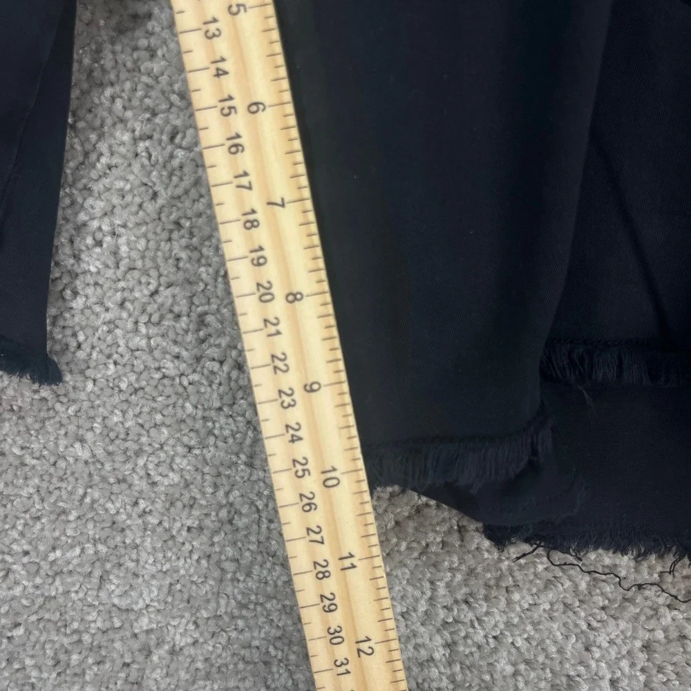 American‎ Rag Mens 50 Big Tall Deep Black Stretch Chino Shorts Frayed Hem NEW